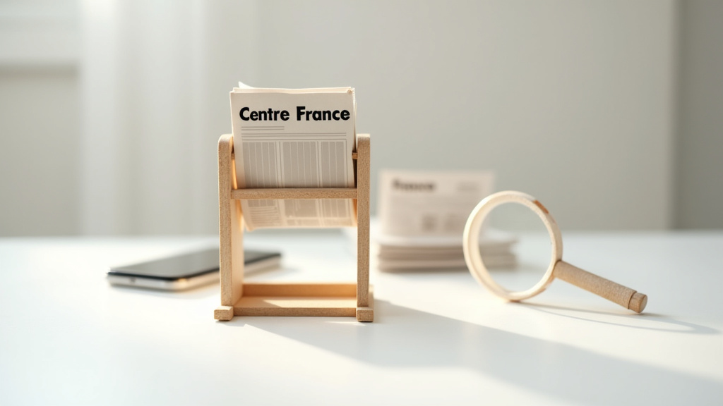 Interface de l'application Centre France Le Journal sur smartphone avec articles régionaux