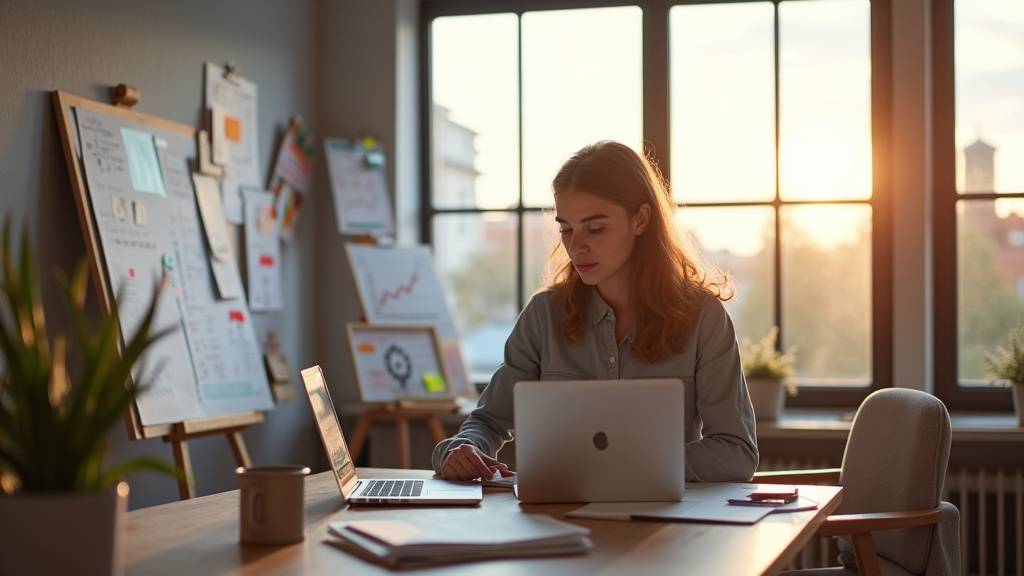 Salle de cours moderne équipée de technologies numériques pour la formation en marketing digital