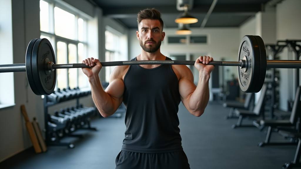 Schéma anatomique des muscles du bras sollicités par le curl barre