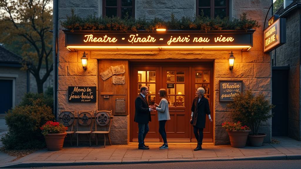 Intérieur de la salle de cinéma L'Espérance avec écran et fauteuils